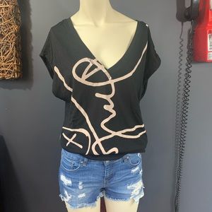 Black and Pink Women's Top